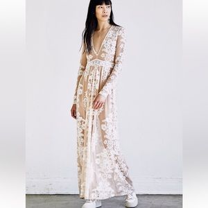 For Love & Lemons Temecula Maxi Dress in White (Free People)